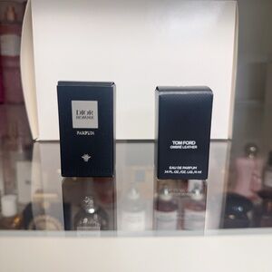 Tom Ford Ombre Leather Eau de Parfum and Dior Homme set mini dabber